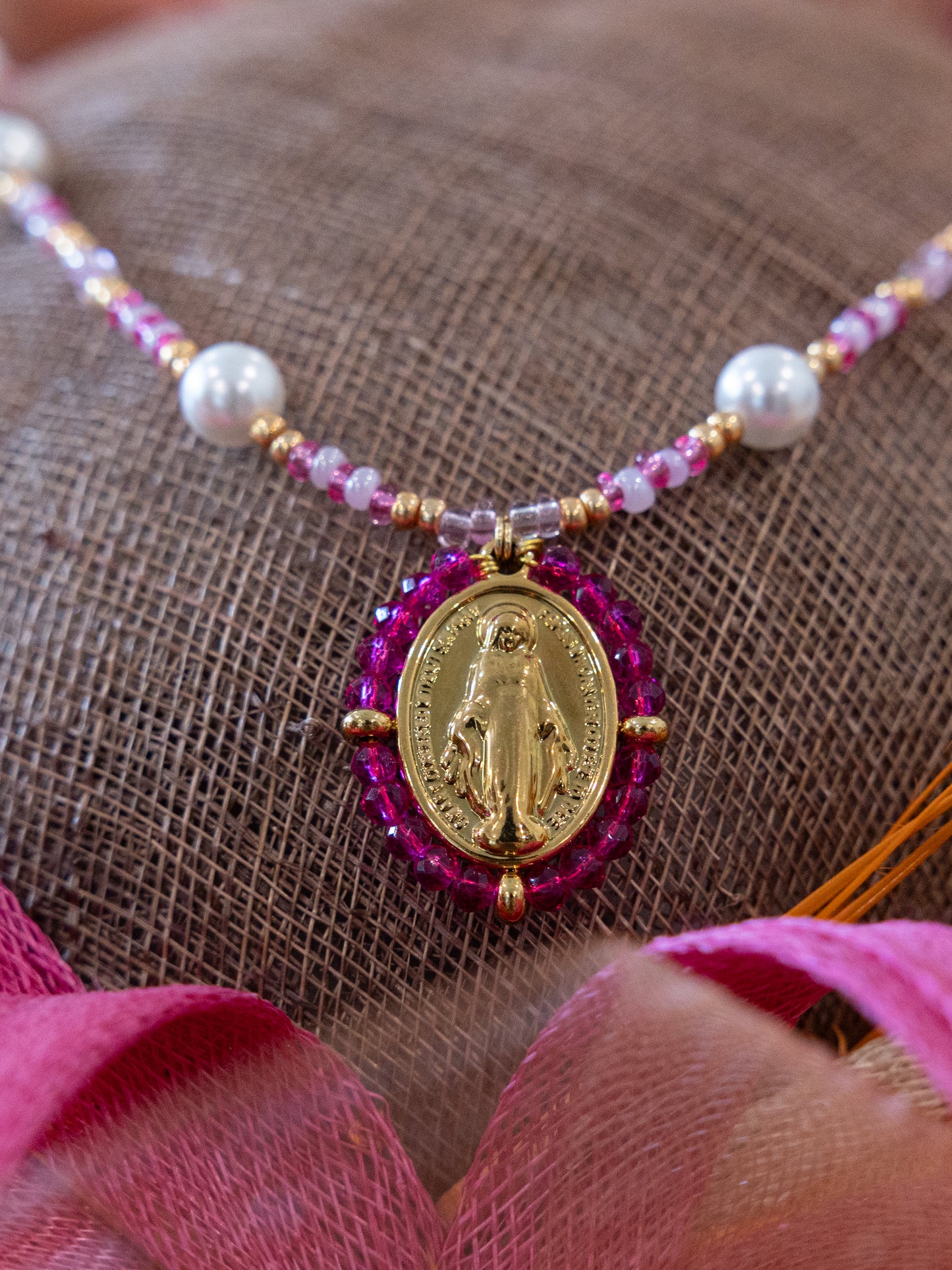 Hot Pink Miraculous Medal - Rue du Bac