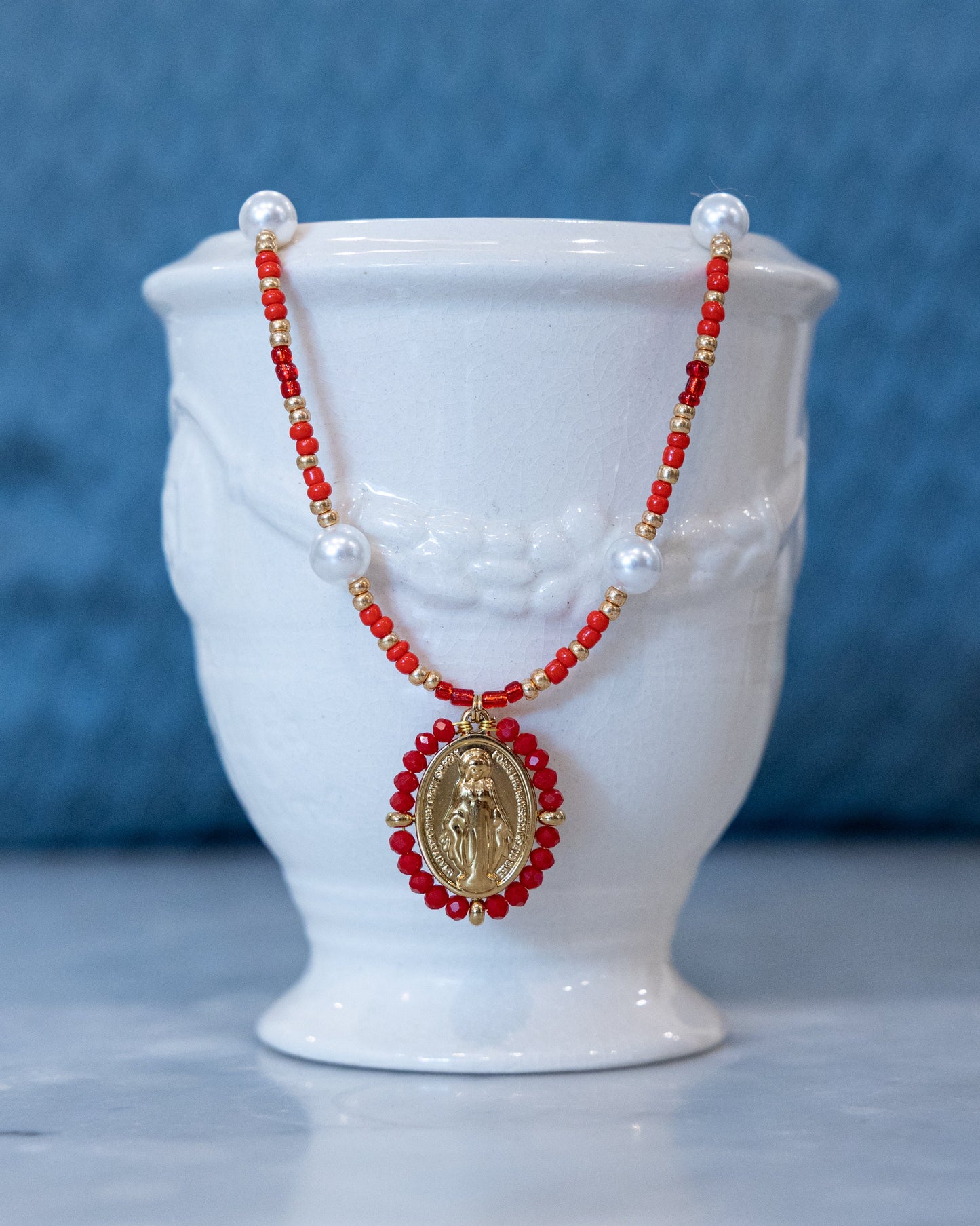 Red Miraculous Medal - Rue du Bac