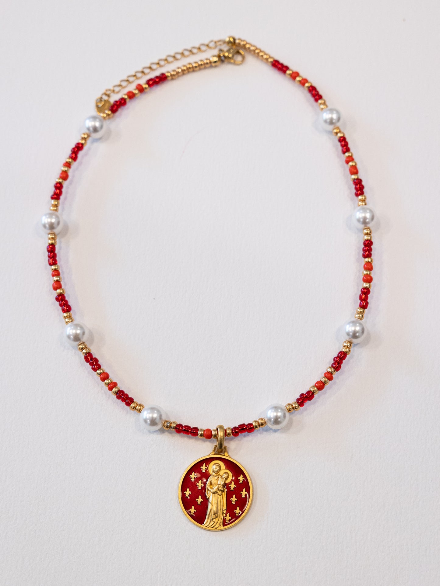 Red Mother and Child - Fleur de Lis