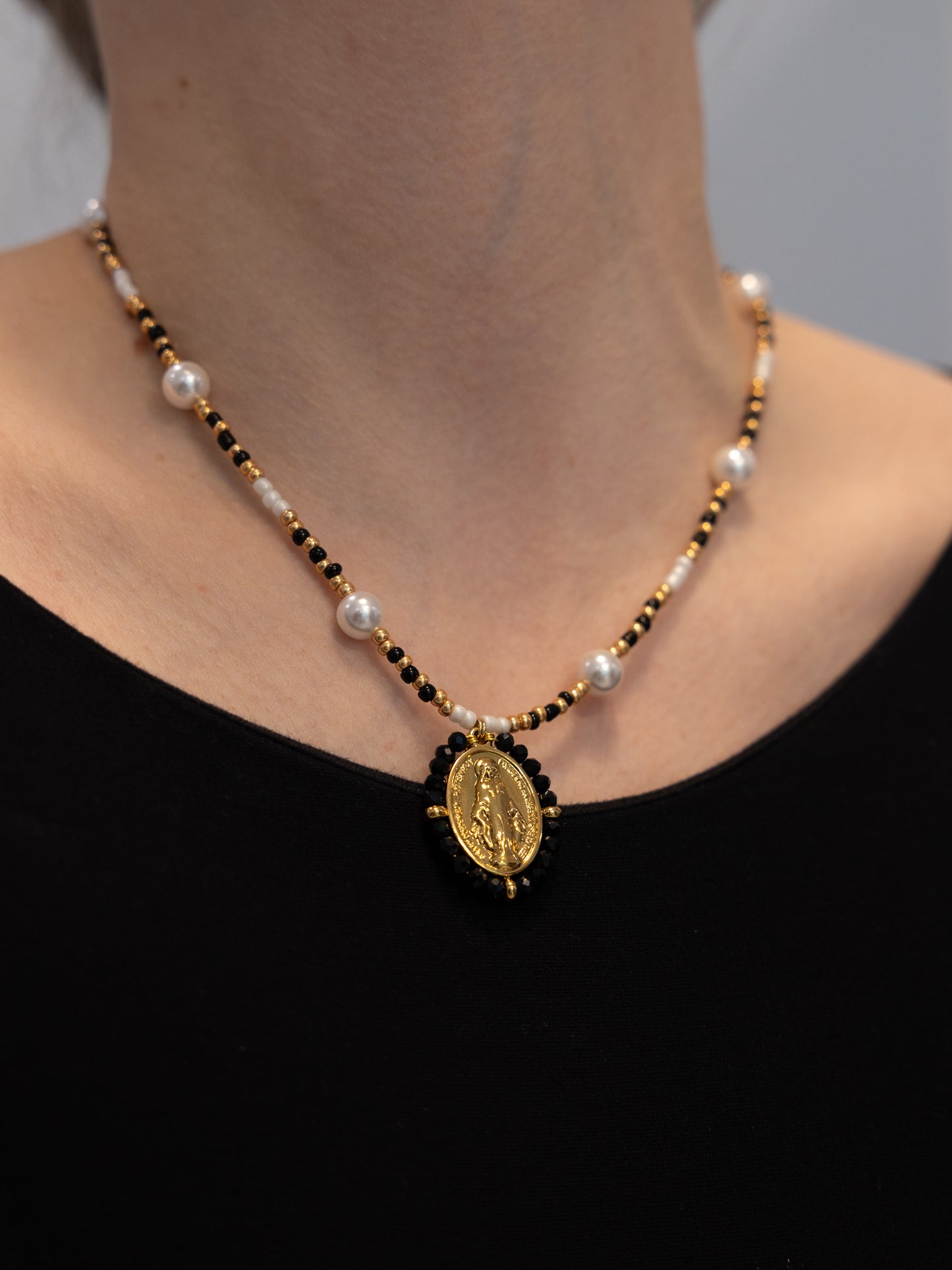 Black Miraculous Medal - Rue du Bac