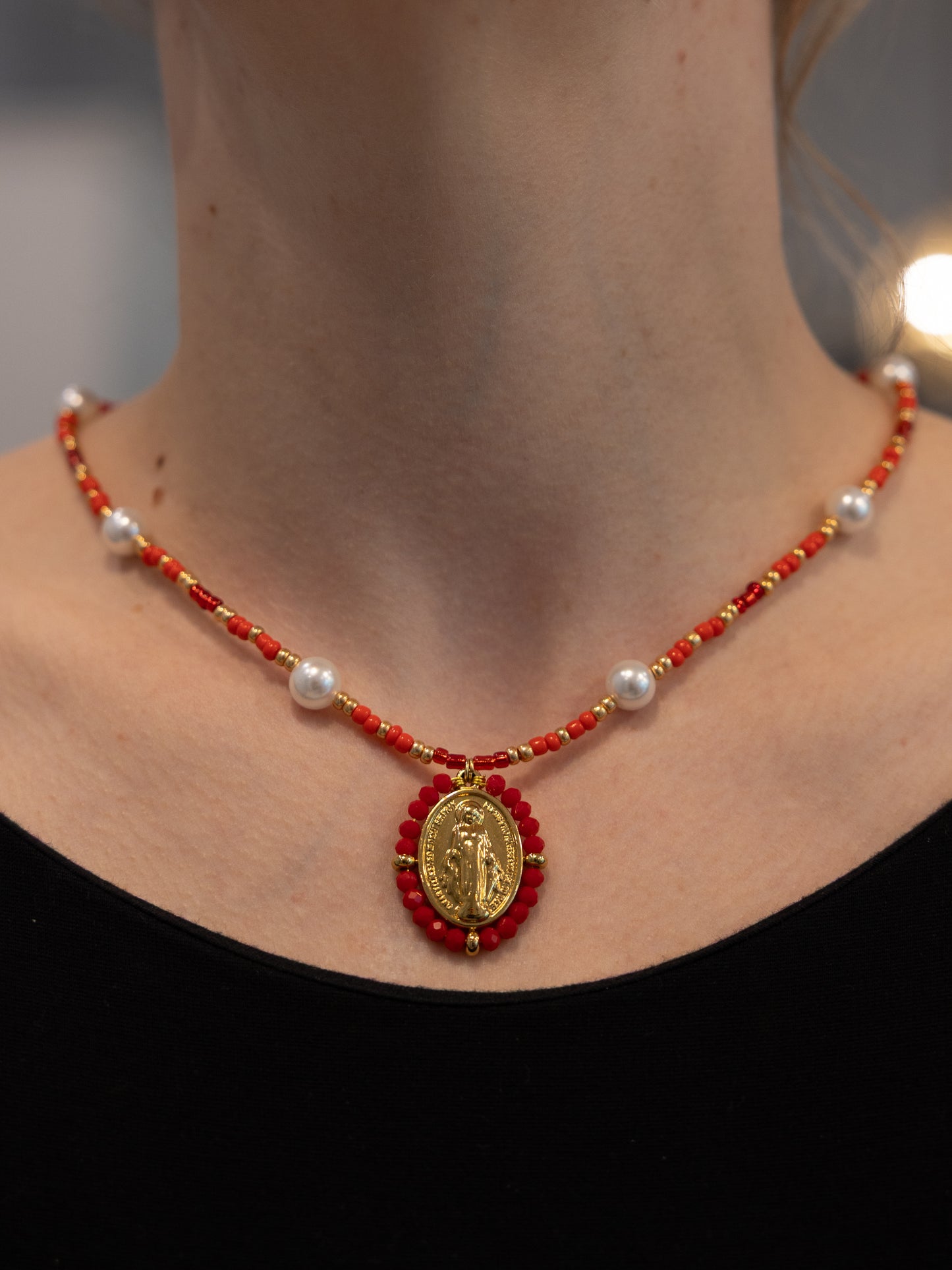 Red Miraculous Medal - Rue du Bac